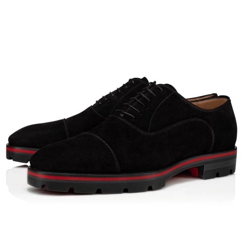 Discount Christian Louboutin Hubertus Oxford Veau Velours Black Outlet Online
