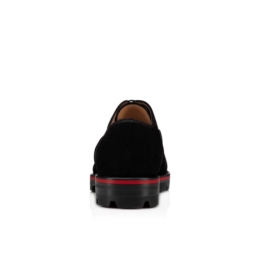 Discount Christian Louboutin Hubertus Oxford Veau Velours Black Outlet Online