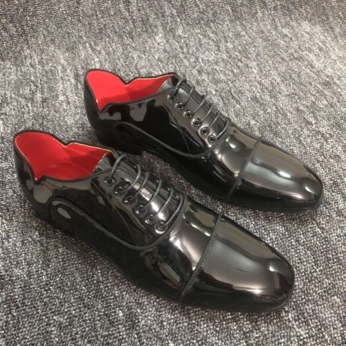 Discount Christian Louboutin Greggy Chick Oxford Patent Leather Black Outlet Online