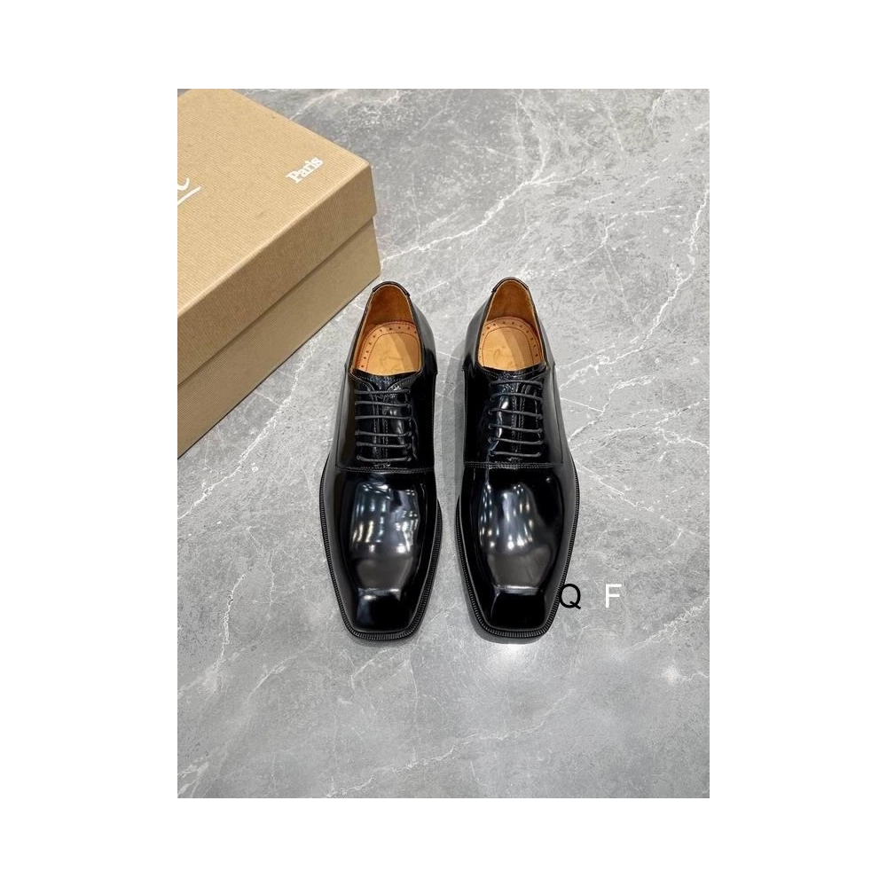 Fake Christian Louboutin Capitano Oxford Patent Leather Black, Replica CL Shoes