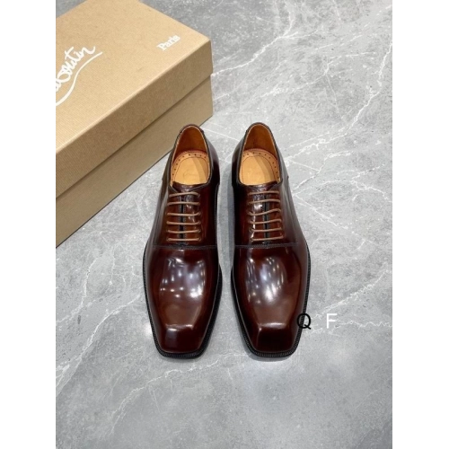 Cheap Christian Louboutin Capitano Oxford Smooth Calf Leather Brown for Sale
