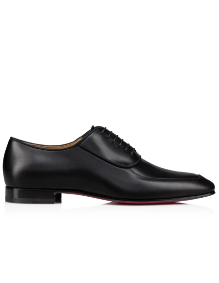 Replica Christian Louboutin Lafitte Oxford Calf Leather Black, Knockoff Christian Louboutin Shoes