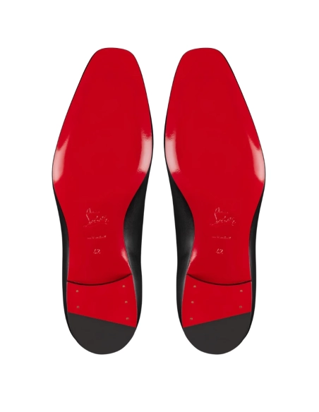 Replica Christian Louboutin Lafitte Oxford Calf Leather Black, Knockoff Christian Louboutin Shoes