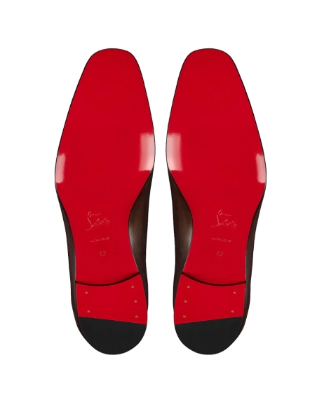 Discount Christian Louboutin Lafitte Oxford Patinated Calf Leather Brown Sale Online