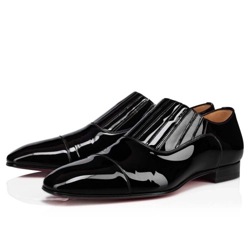 Replica Christian Louboutin Greg On Oxford Patent Leather Black, Knockoff Christian Louboutin Shoes
