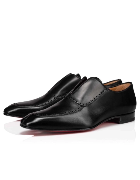 Replica Christian Louboutin Lafitte On Oxford Calf Leather Black, Fake Christian Louboutin Shoes