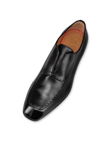 Replica Christian Louboutin Lafitte On Oxford Calf Leather Black, Fake Christian Louboutin Shoes