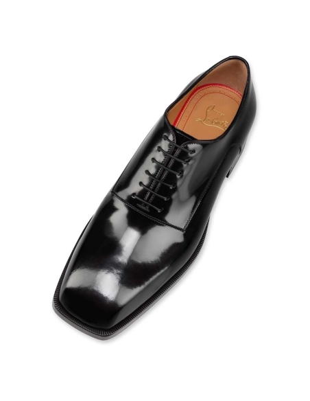 Fake Christian Louboutin Capitano Oxford Smooth Calf Leather Black, Replica CL Shoes