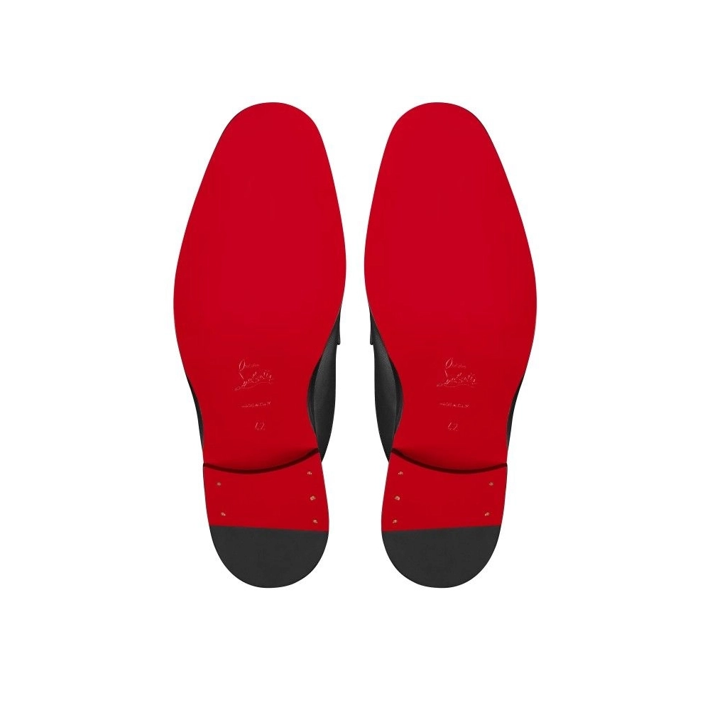 Replica Christian Louboutin Chambeluss Mules Calf Leather Black, Fake CL Shoes