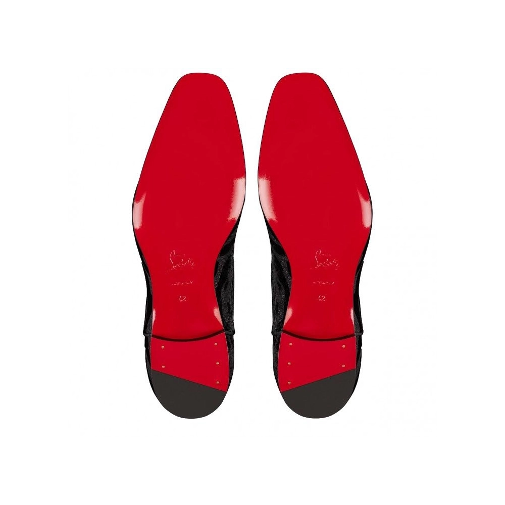 Discount Christian Louboutin Greggy Chic Oxfords Quagga Velvet Black Outlet, Cheap CL Shoes