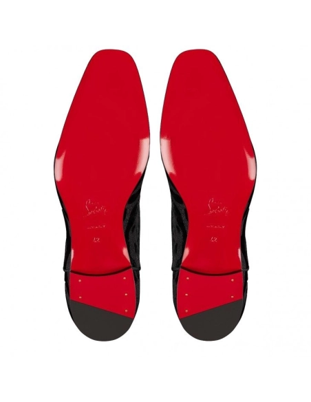 Discount Christian Louboutin Greggy Chic Oxfords Quagga Velvet Black Outlet, Cheap CL Shoes