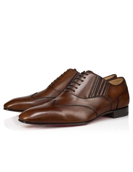 Cheap Christian Louboutin My Amor W Oxfords Patinated Calf Leather Havane for Sale, Discount CL Shoes