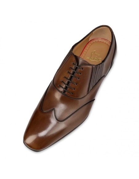 Cheap Christian Louboutin My Amor W Oxfords Patinated Calf Leather Havane for Sale, Discount CL Shoes