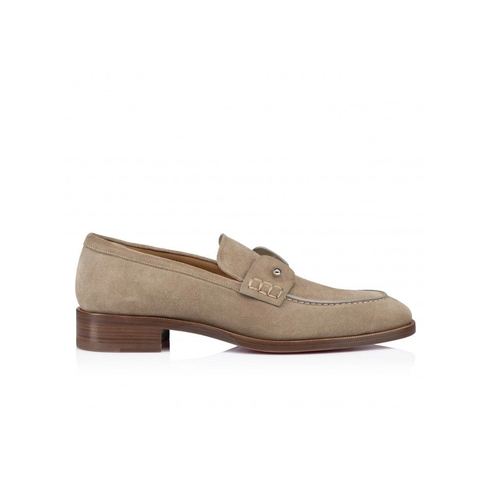 Replica Christian Louboutin Chambelimoc Loafers Calf Leather Saharienne, Fake Christian Louboutin Shoes