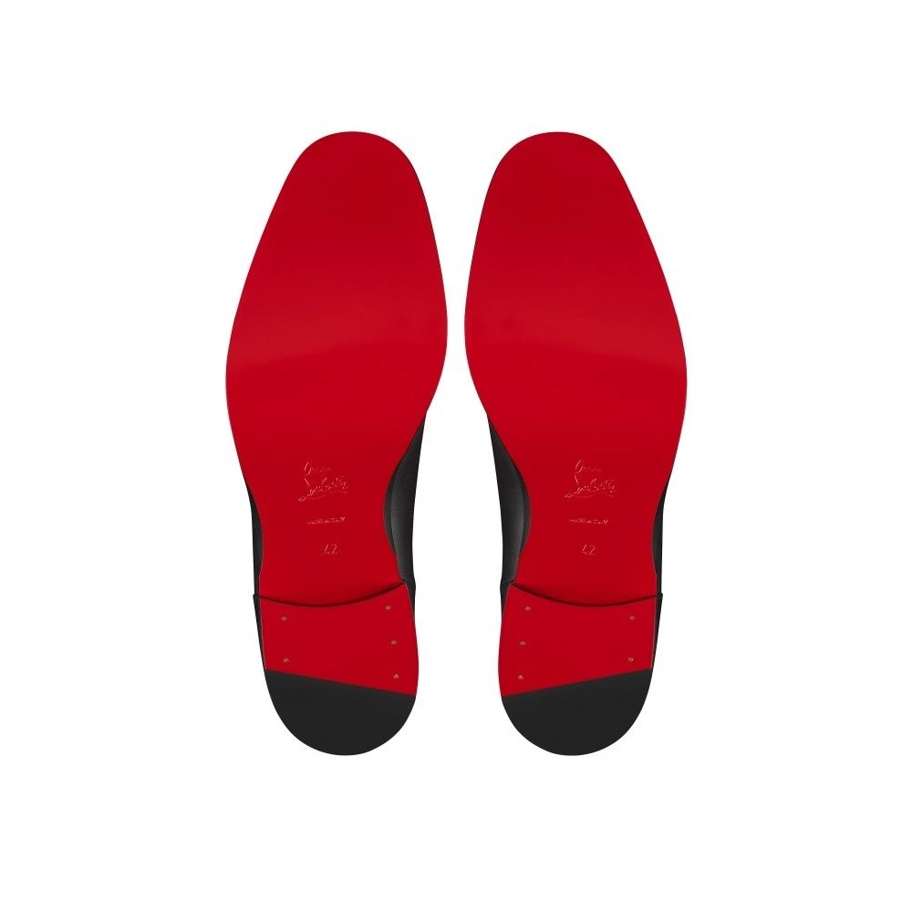 Replica Christian Louboutin Cortomale Derbies Calf Leather Black, Knockoff Christian Louboutin Shoes