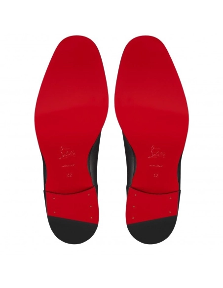 Replica Christian Louboutin Cortomale Derbies Calf Leather Black, Knockoff Christian Louboutin Shoes