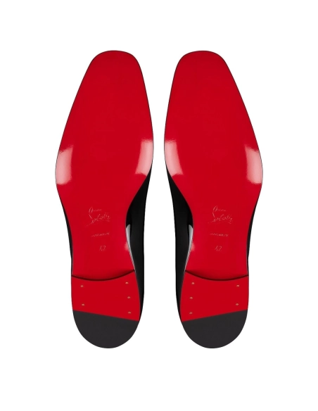 Knockoff Christian Louboutin Lafitte Oxfords Patent Calf Leather Black, Fake Christian Louboutin Shoes