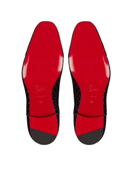 Replica Christian Louboutin Greggy Chick Plum Strass Oxfords Black, Knockoff Christian Louboutin Shoes