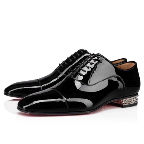 Christian Louboutin Oxford Greggo Black Leather Shoe