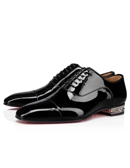 Christian Louboutin Oxford Greggo Black Leather Shoe