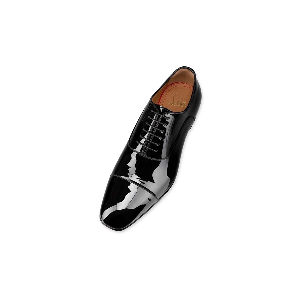 Christian Louboutin Oxford Greggo Black Leather Shoe