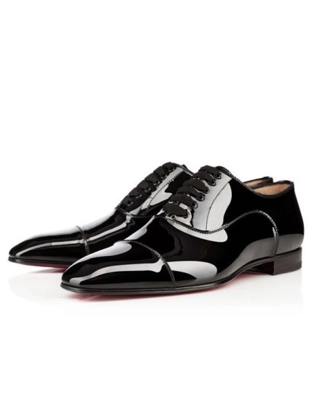 cheap Christian Louboutin Oxford Greggo Black Patent Leather sale