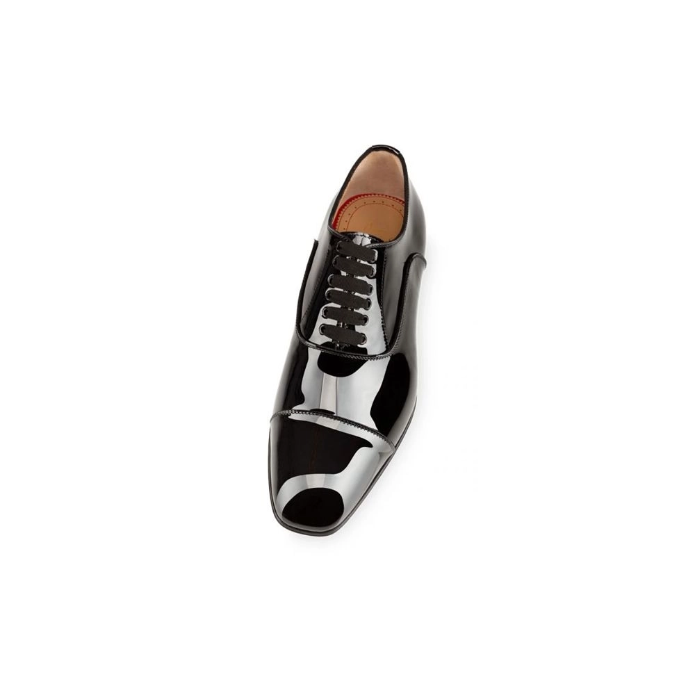 cheap Christian Louboutin Oxford Greggo Black Patent Leather sale