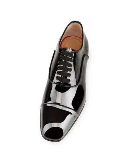 cheap Christian Louboutin Oxford Greggo Black Patent Leather sale