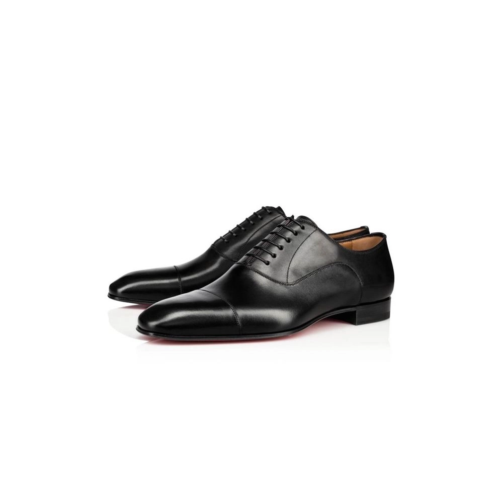 cheap Christian Louboutin Oxford Greggo Black Calf For Men sale