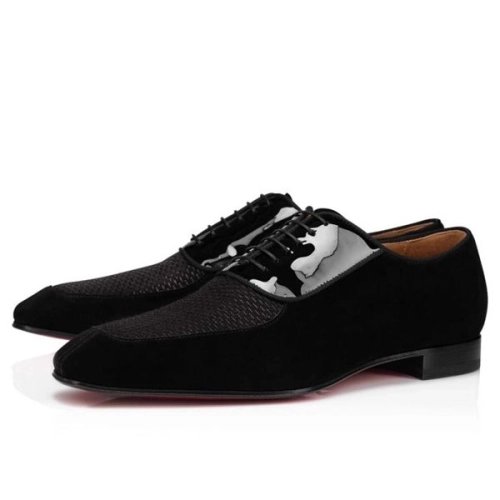 cheap Christian Louboutin Oxford Lafitte Flat Black Calf sale