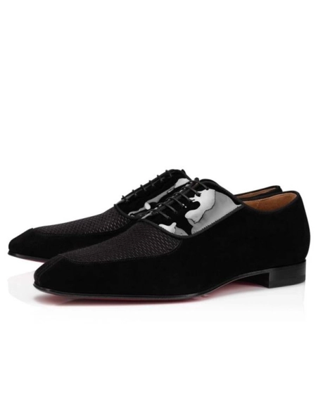 cheap Christian Louboutin Oxford Lafitte Flat Black Calf sale