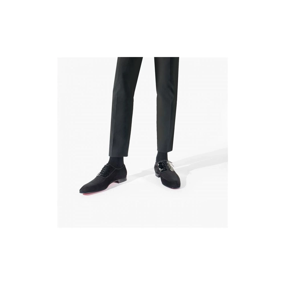 cheap Christian Louboutin Oxford Lafitte Flat Black Calf sale