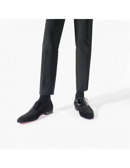 cheap Christian Louboutin Oxford Lafitte Flat Black Calf sale