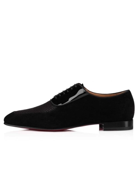 cheap Christian Louboutin Oxford Lafitte Flat Black Calf sale
