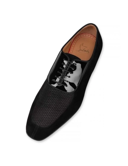 cheap Christian Louboutin Oxford Lafitte Flat Black Calf sale
