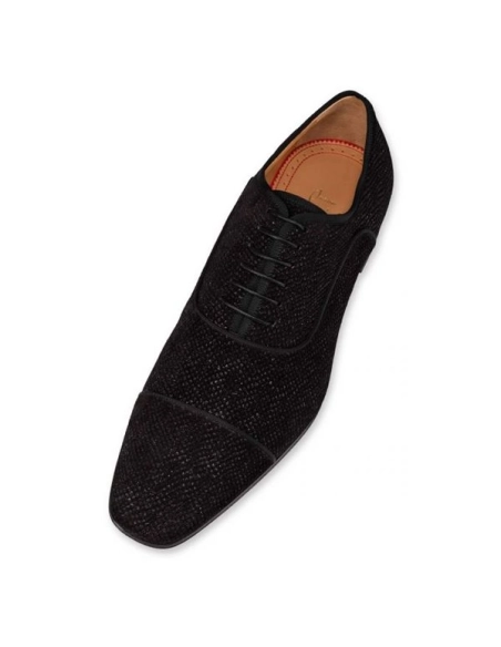 cheap Christian Louboutin Oxford Greggo Orlato Black Shoe sale