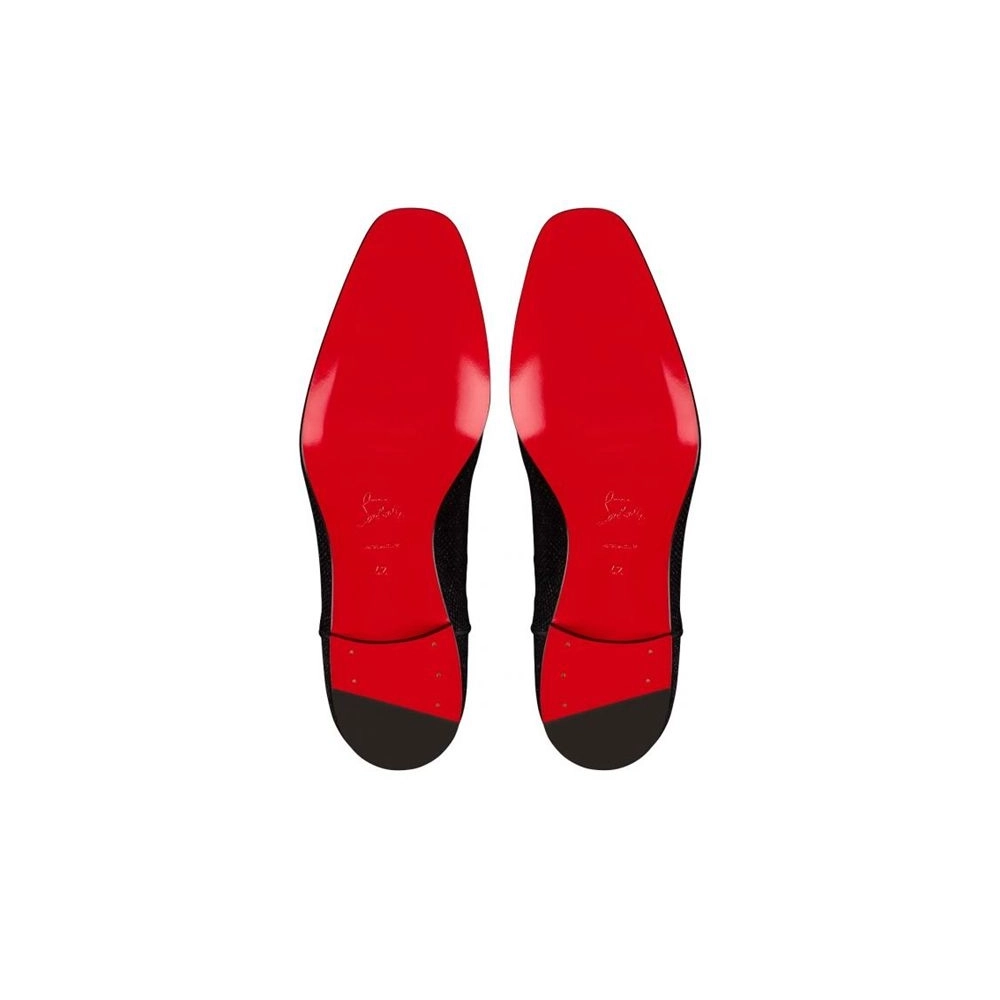 cheap Christian Louboutin Oxford Greggo Orlato Black Shoe sale