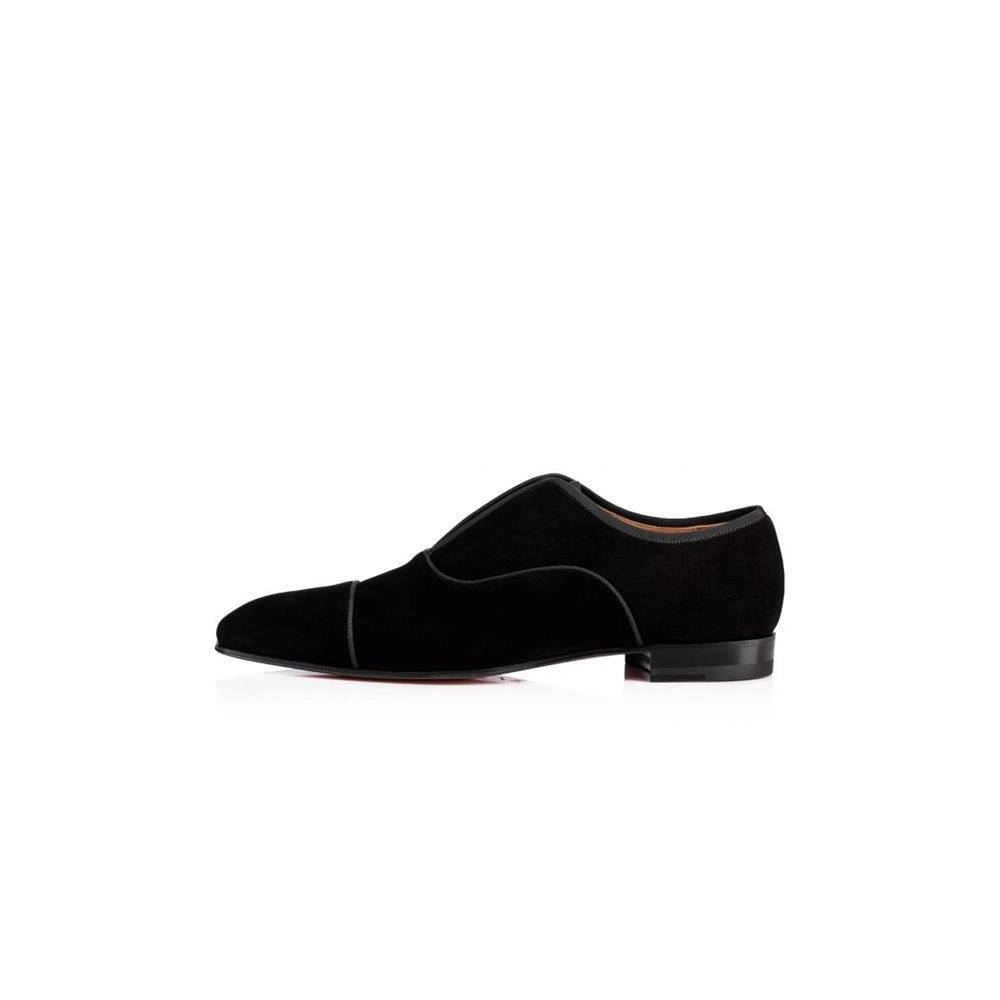 cheap Christian Louboutin Oxford Alpha Male Black Veau Velours sale
