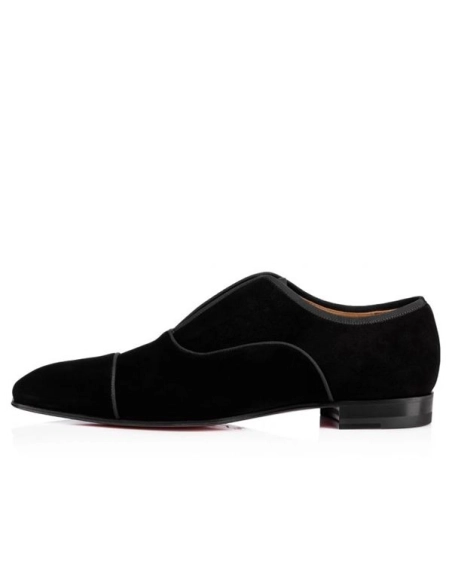 cheap Christian Louboutin Oxford Alpha Male Black Veau Velours sale