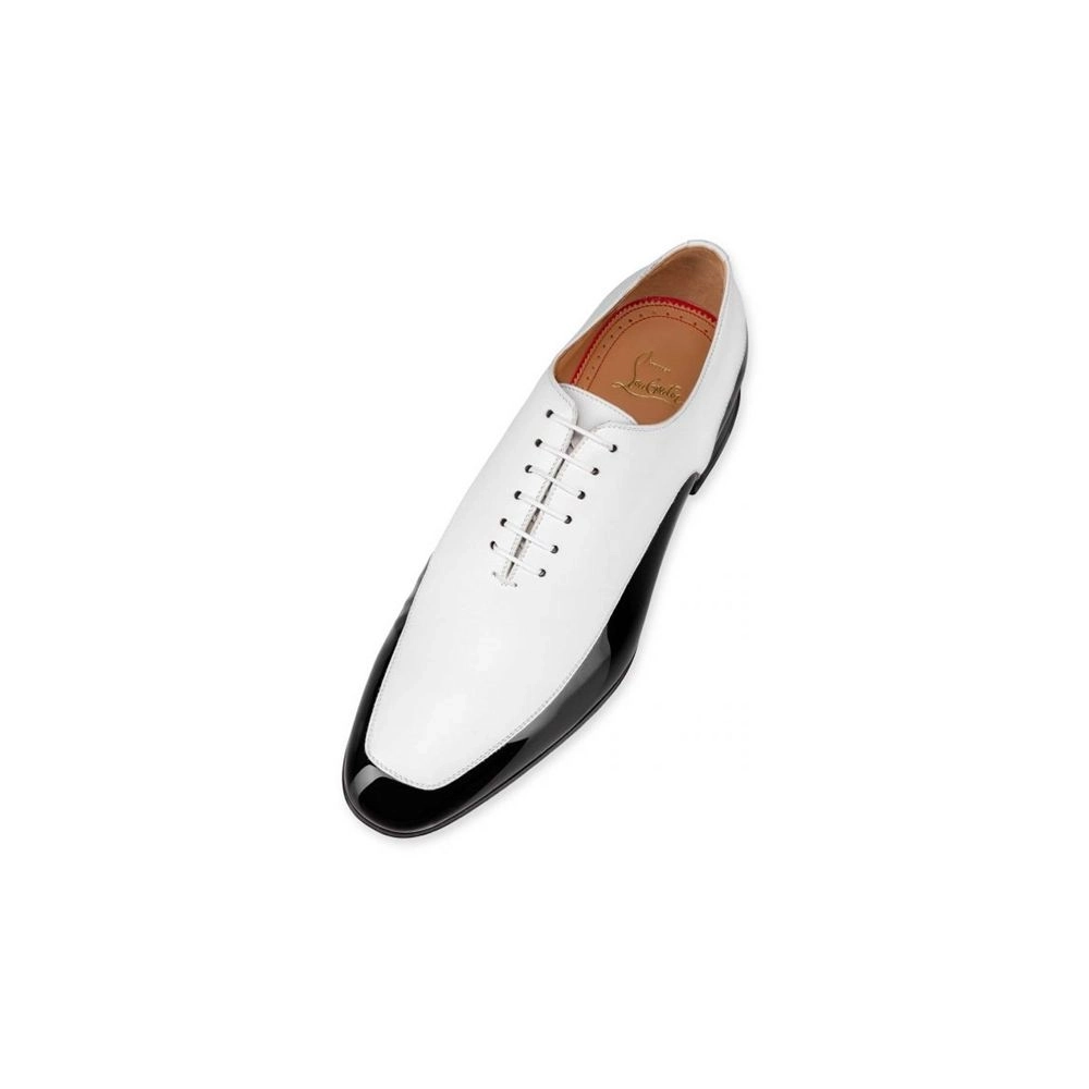 cheap Christian Louboutin Oxford Off and Gen Black white Patent sale