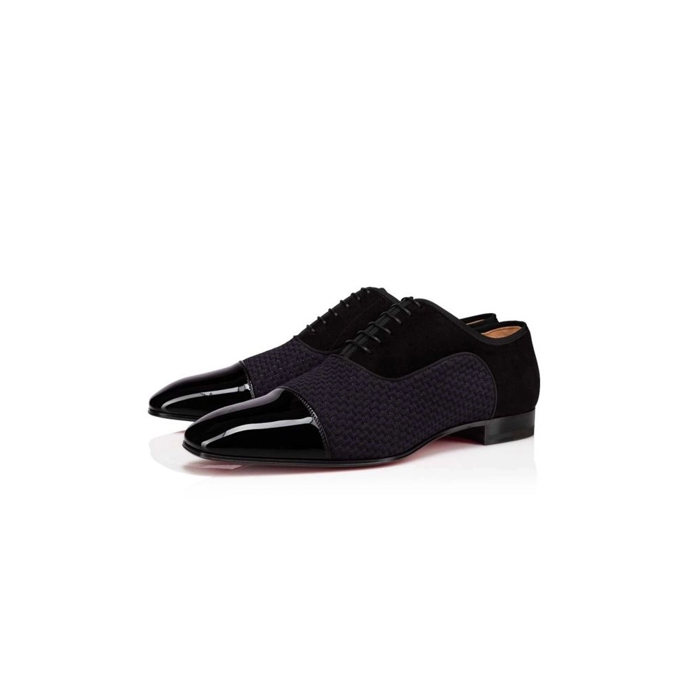 cheap Christian Louboutin Oxford Greggo Black Patent Calf sale