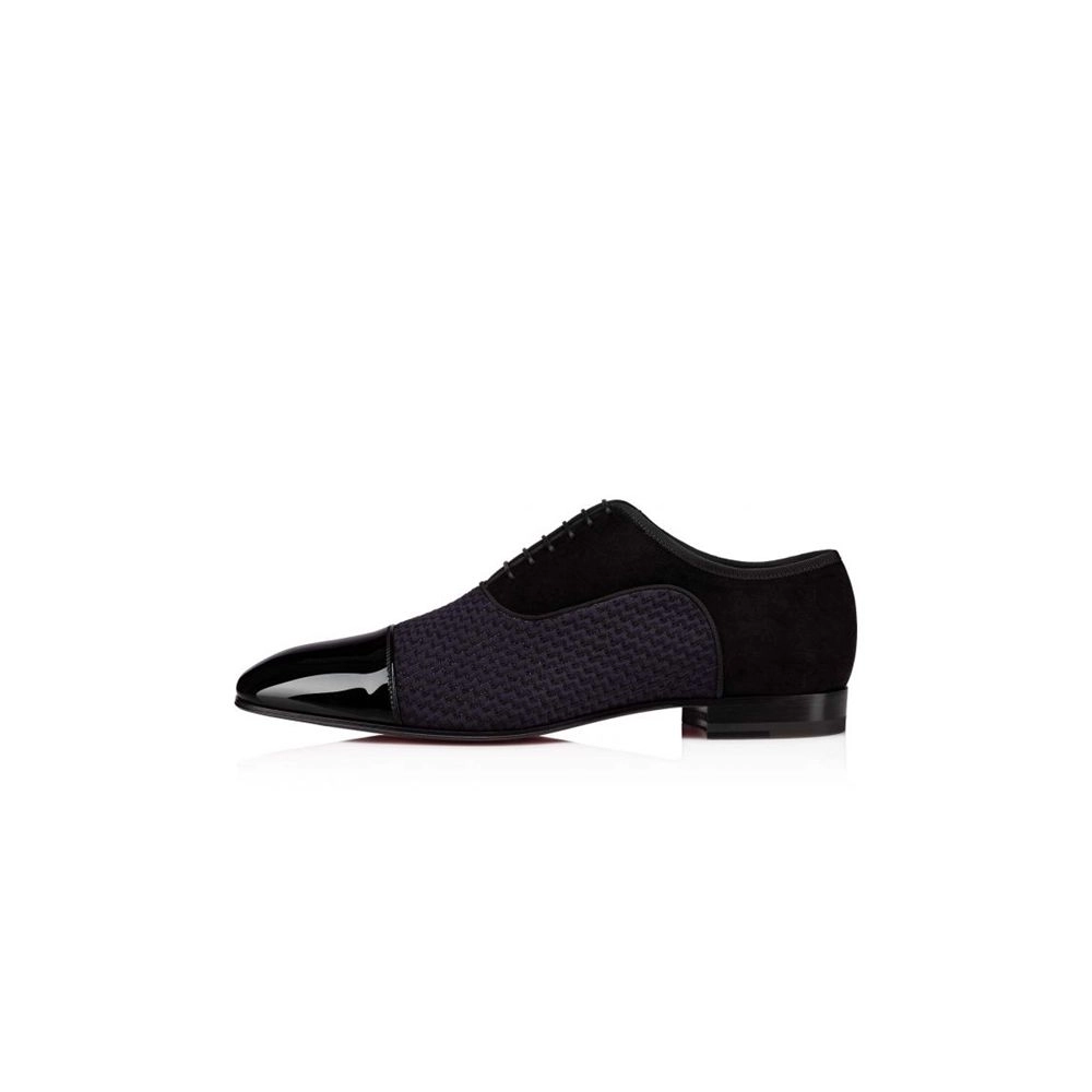 cheap Christian Louboutin Oxford Greggo Black Patent Calf sale