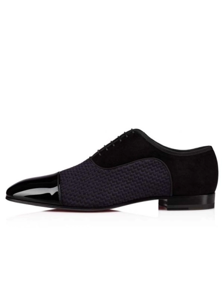 cheap Christian Louboutin Oxford Greggo Black Patent Calf sale