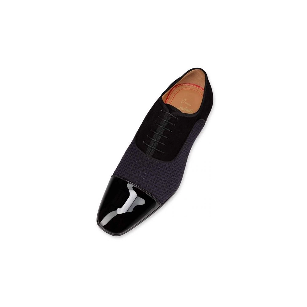 cheap Christian Louboutin Oxford Greggo Black Patent Calf sale