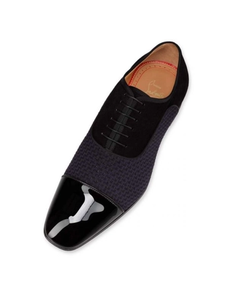 cheap Christian Louboutin Oxford Greggo Black Patent Calf sale