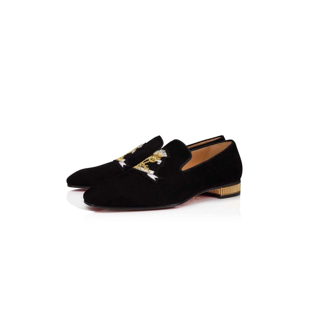cheap Christian Louboutin Oxford Colonnaki Cruise Black Suede Leather sale