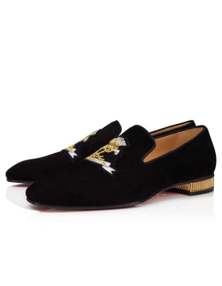 cheap Christian Louboutin Oxford Colonnaki Cruise Black Suede Leather sale