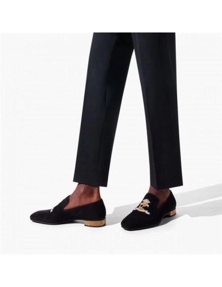 cheap Christian Louboutin Oxford Colonnaki Cruise Black Suede Leather sale