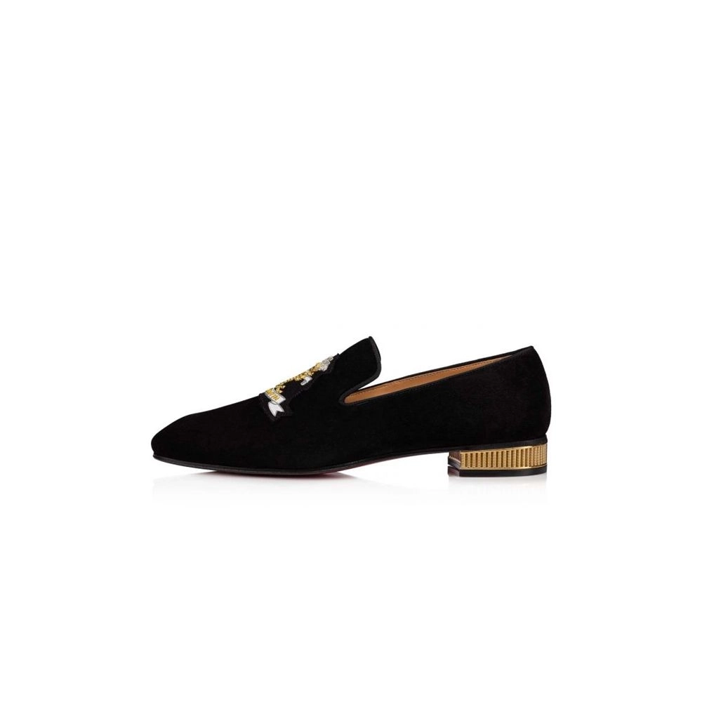 cheap Christian Louboutin Oxford Colonnaki Cruise Black Suede Leather sale