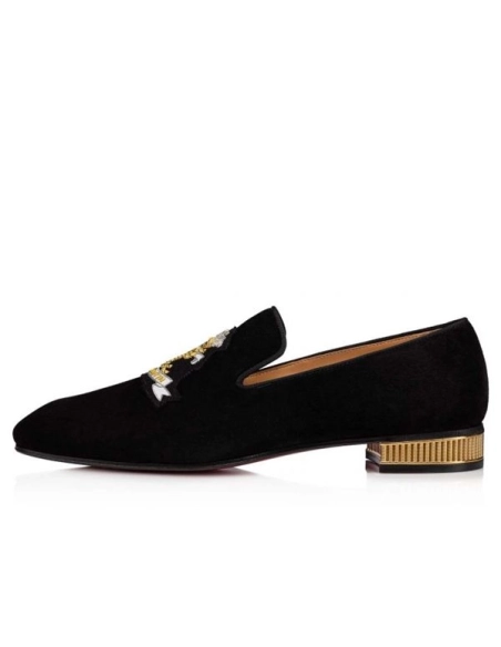 cheap Christian Louboutin Oxford Colonnaki Cruise Black Suede Leather sale